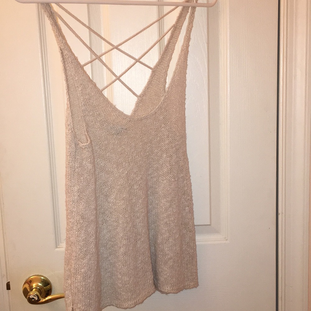 american eagle knitted tank top